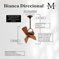 Bianca Direcional Directional Ceiling Fan