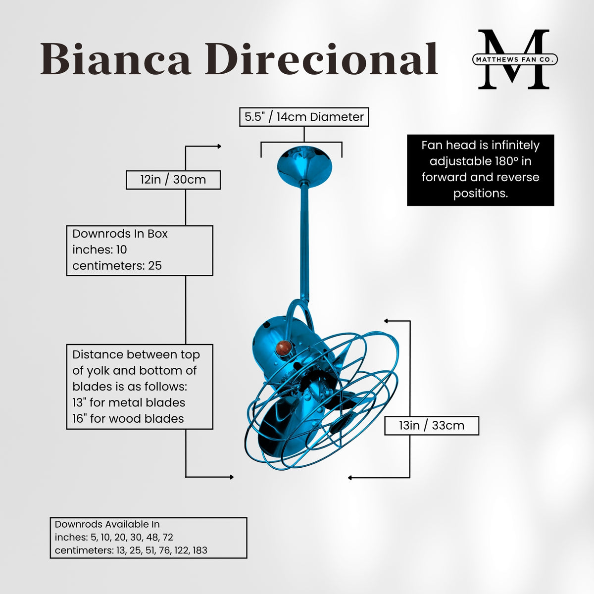 Bianca Direcional Directional Ceiling Fan