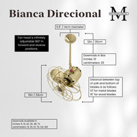 Bianca Direcional Directional Ceiling Fan