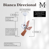 Bianca Direcional Directional Ceiling Fan