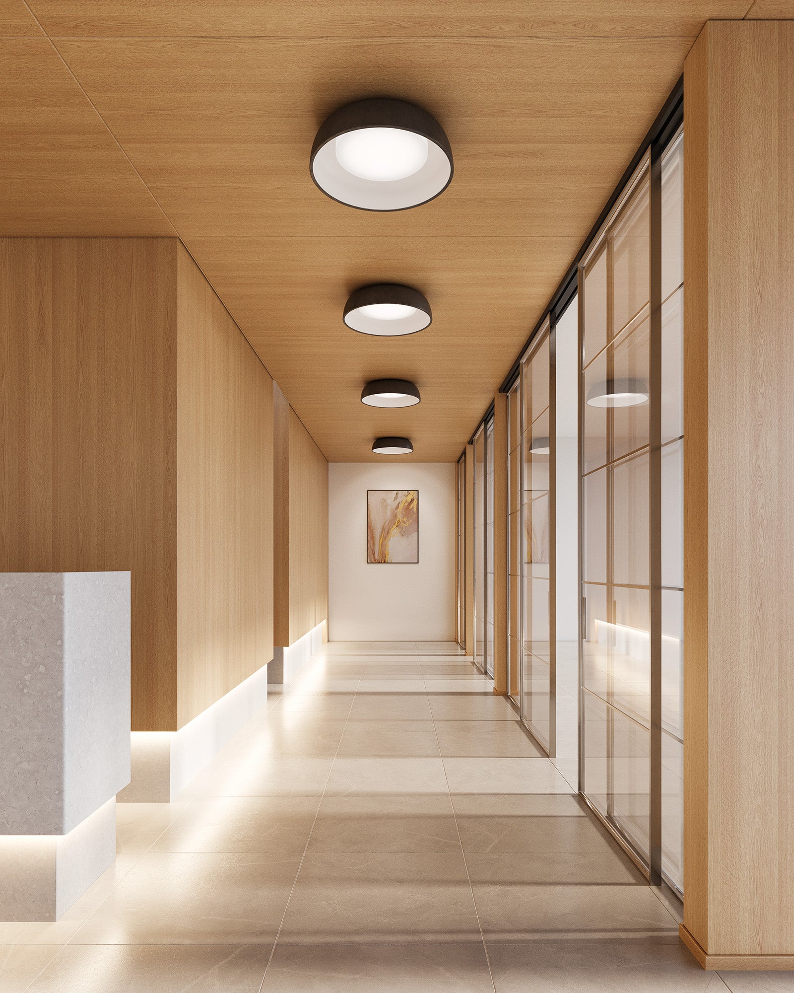 Beacon 20-in Steel Flush Mount