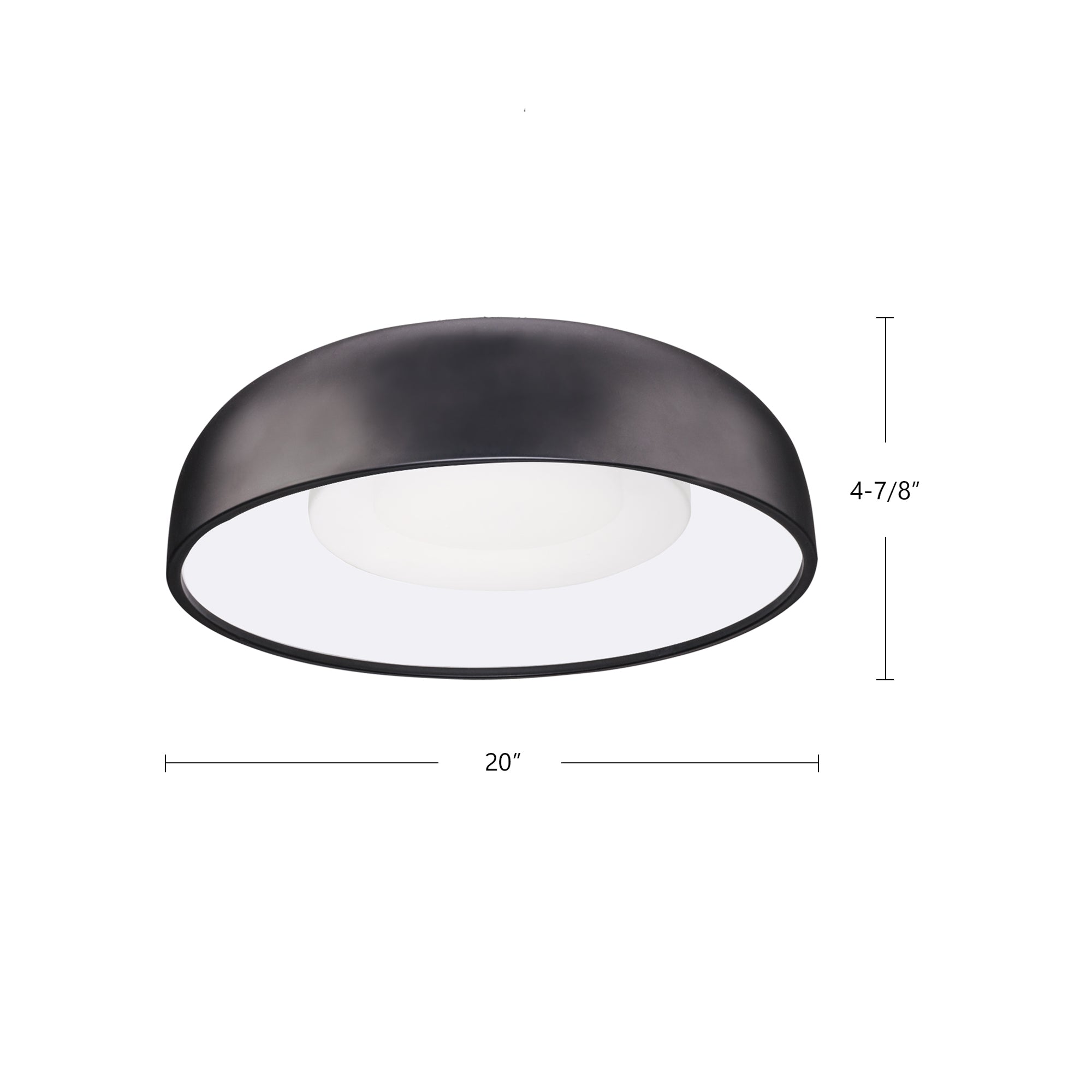 Beacon 20-in Steel Flush Mount