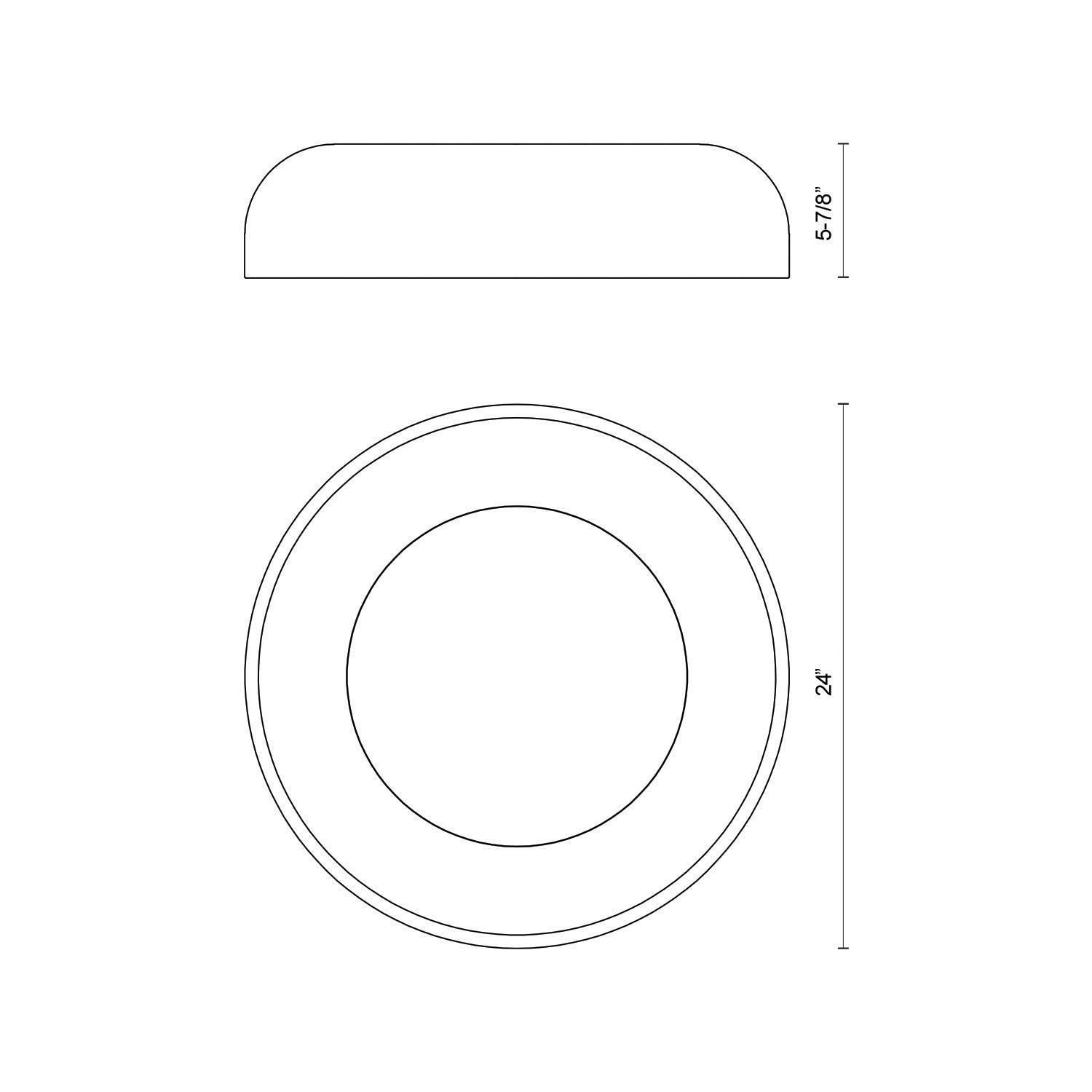 Beacon 24-in Steel Flush Mount