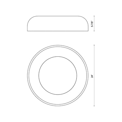 Beacon 24-in Steel Flush Mount