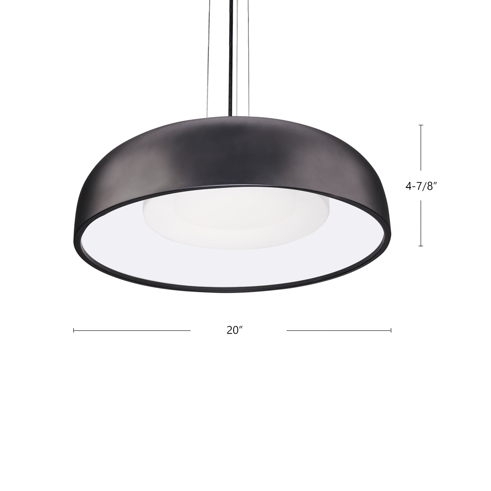 Beacon 20-in Steel Pendant
