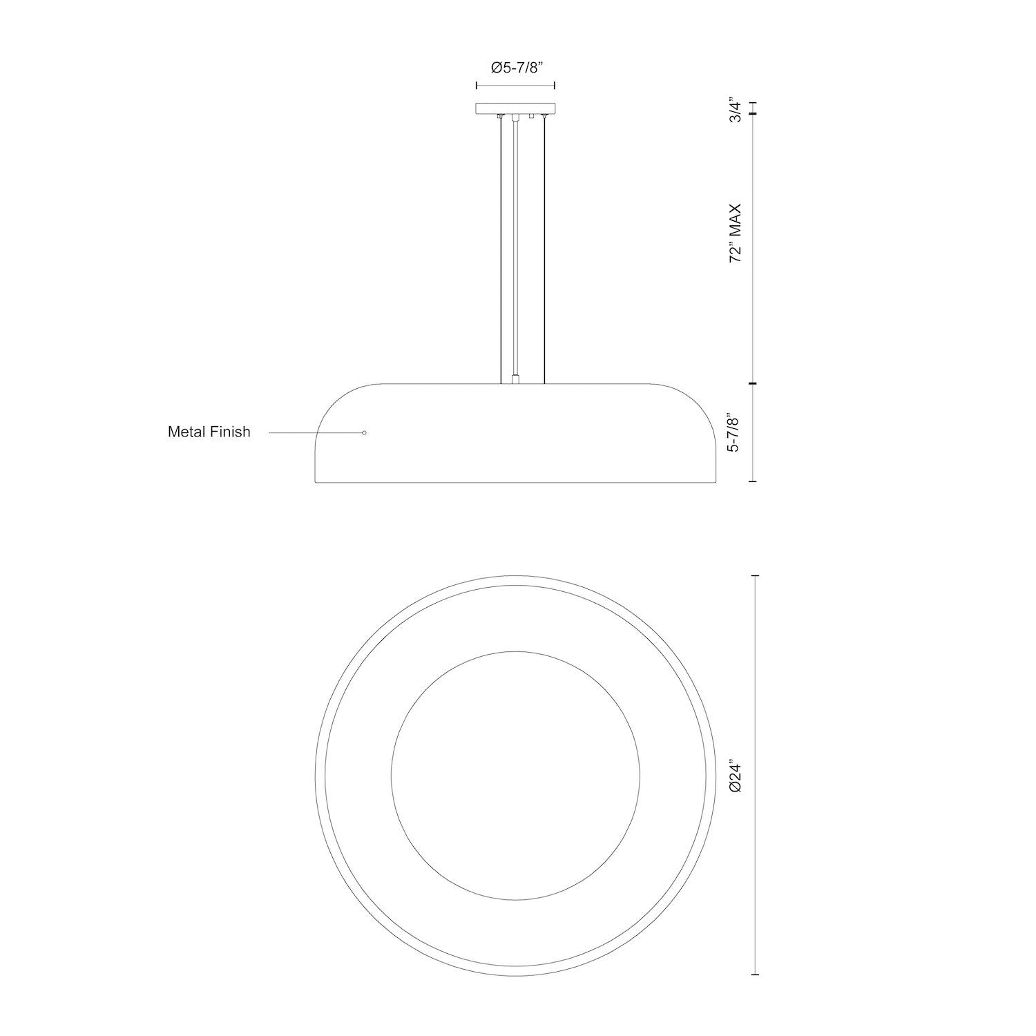 Beacon 24-in Steel Pendant