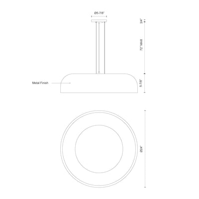 Beacon 24-in Steel Pendant