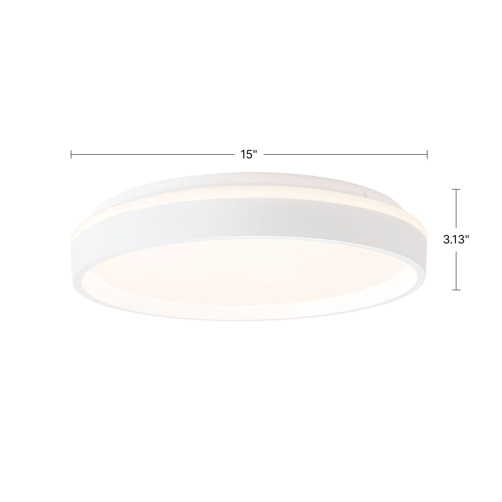 Beanie 15-in Steel Flush Mount