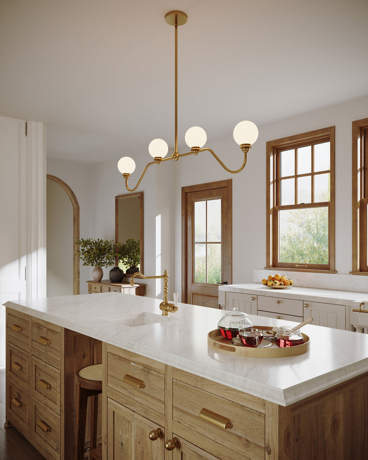 Beckett 49-in Steel Linear Pendant