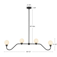 Beckett 49-in Steel Linear Pendant