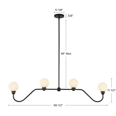 Beckett 49-in Steel Linear Pendant