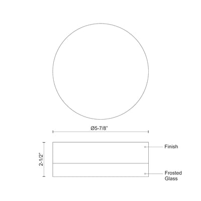 Bedford 6-in Steel Flush Mount