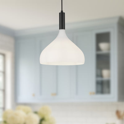 Belleview 12-in Steel Pendant