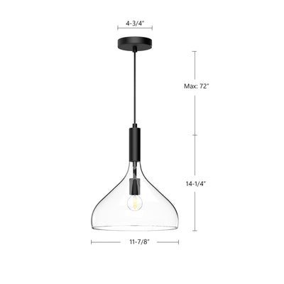 Belleview 12-in Steel Pendant