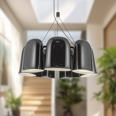 Bell 20-in Steel Chandelier