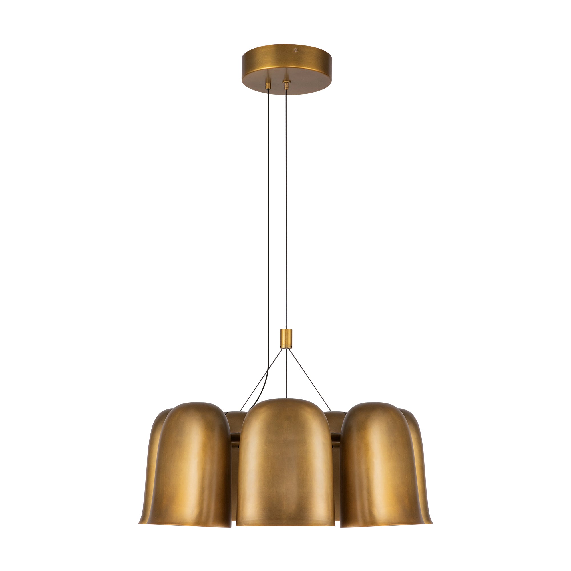 Bell 20-in Steel Chandelier