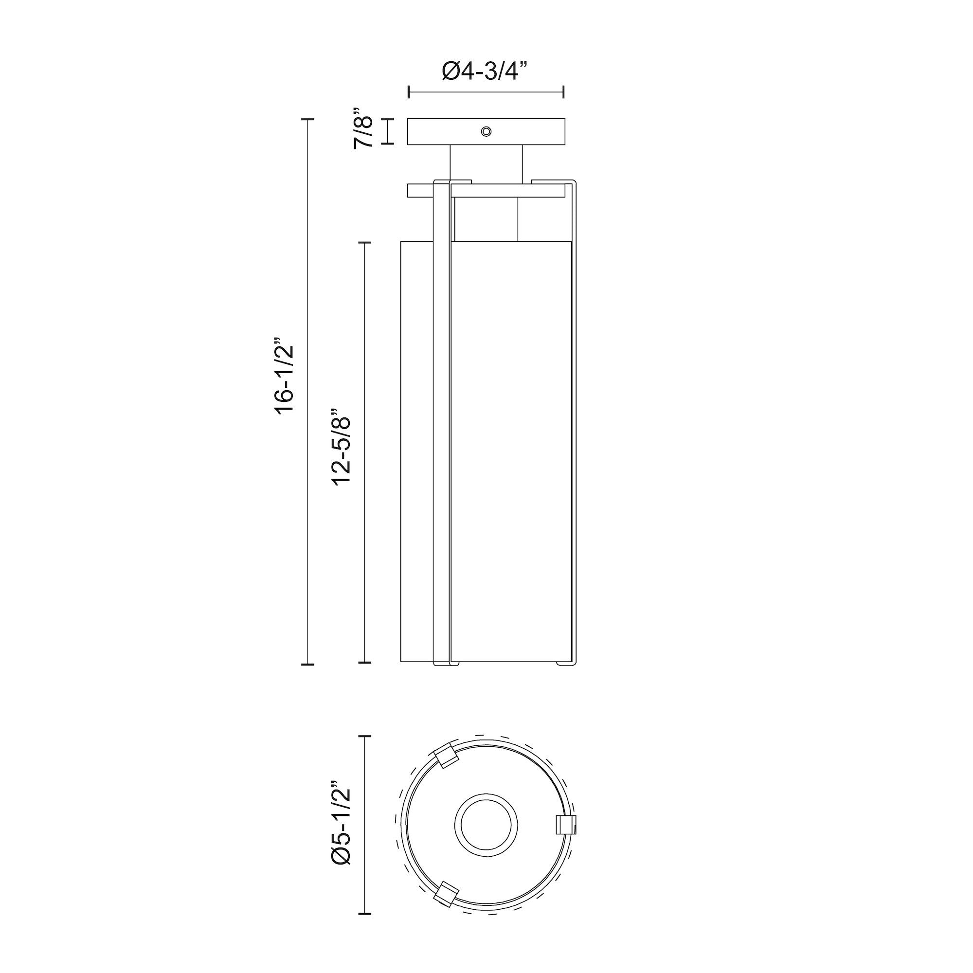 Belmont 5-in Steel Flush Mount