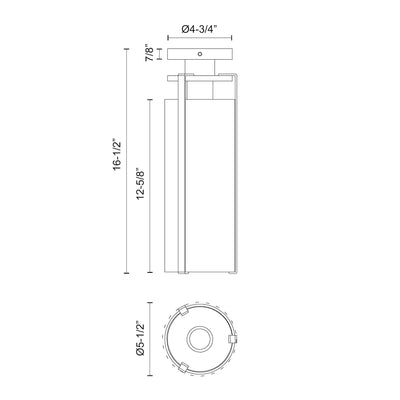 Belmont 5-in Steel Flush Mount