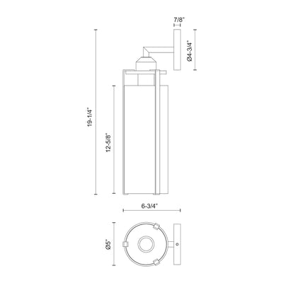 Belmont 5-in Steel Vanity Light