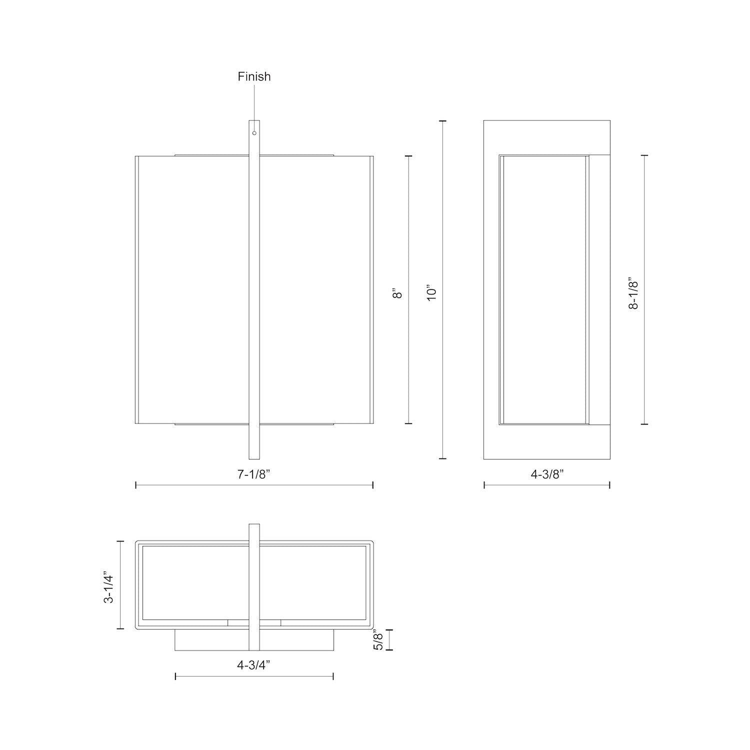 Bengal 7-in Aluminum Wall Sconce