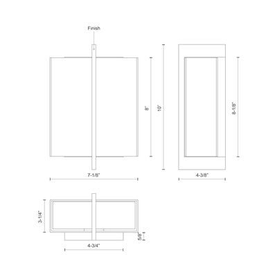 Bengal 7-in Aluminum Wall Sconce