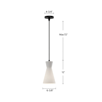 Betty 6-in Steel Pendant