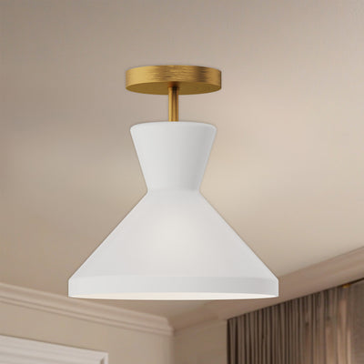 Betty 10-in Steel Semi-Flush Mount