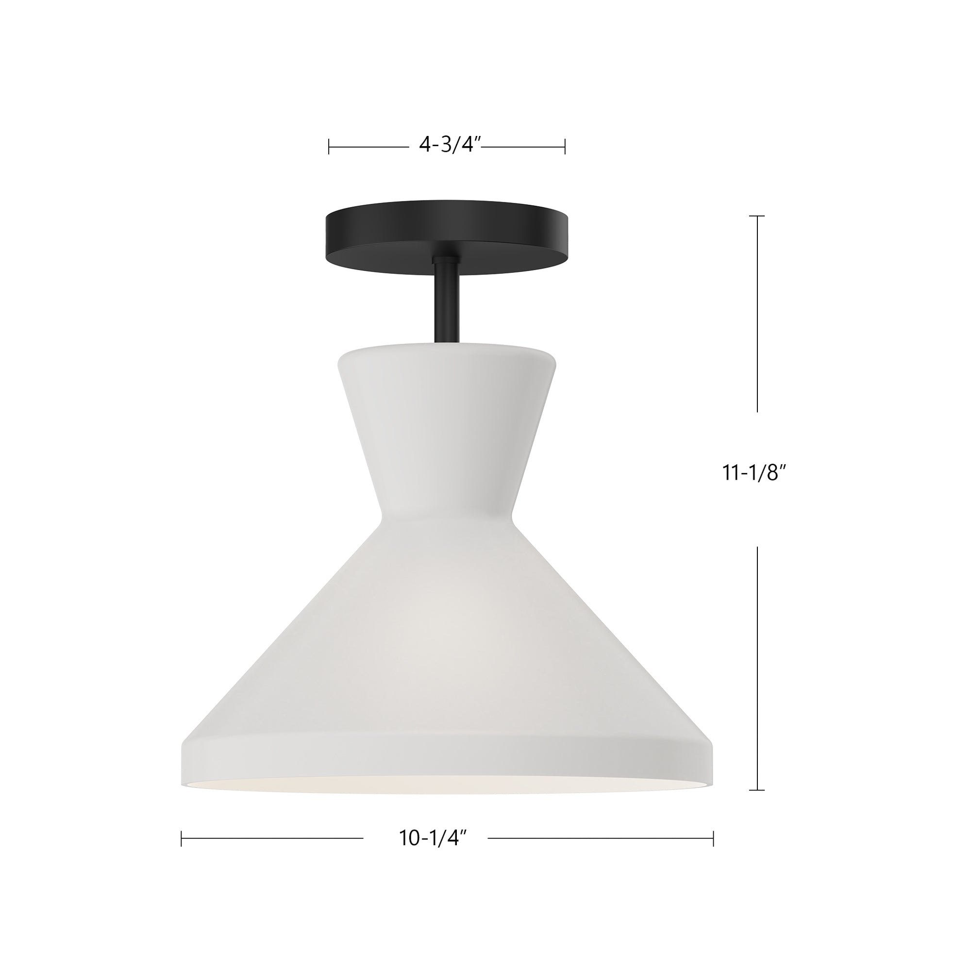 Betty 10-in Steel Semi-Flush Mount