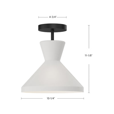 Betty 10-in Steel Semi-Flush Mount