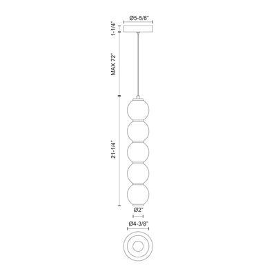 Bijou 5-in Steel Pendant