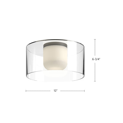 Birch 12-in Aluminum Flush Mount