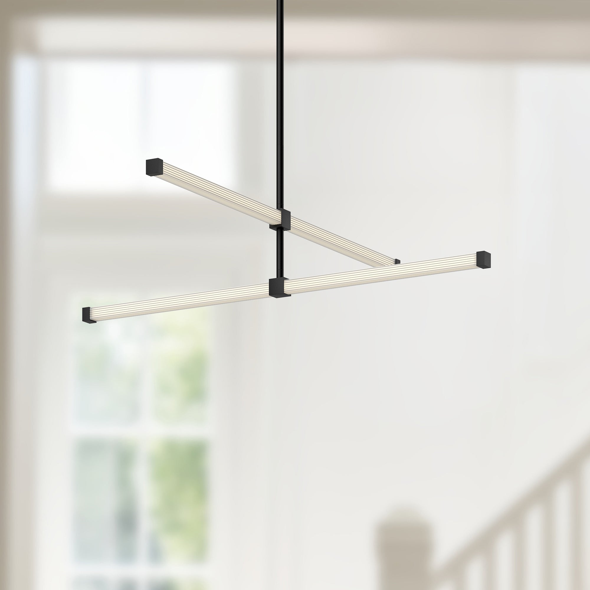 Blade 32-in Aluminum Chandelier