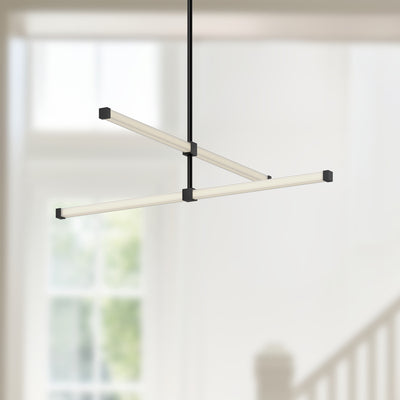 Blade 32-in Aluminum Chandelier