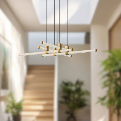 Blade 34-in Aluminum Chandelier