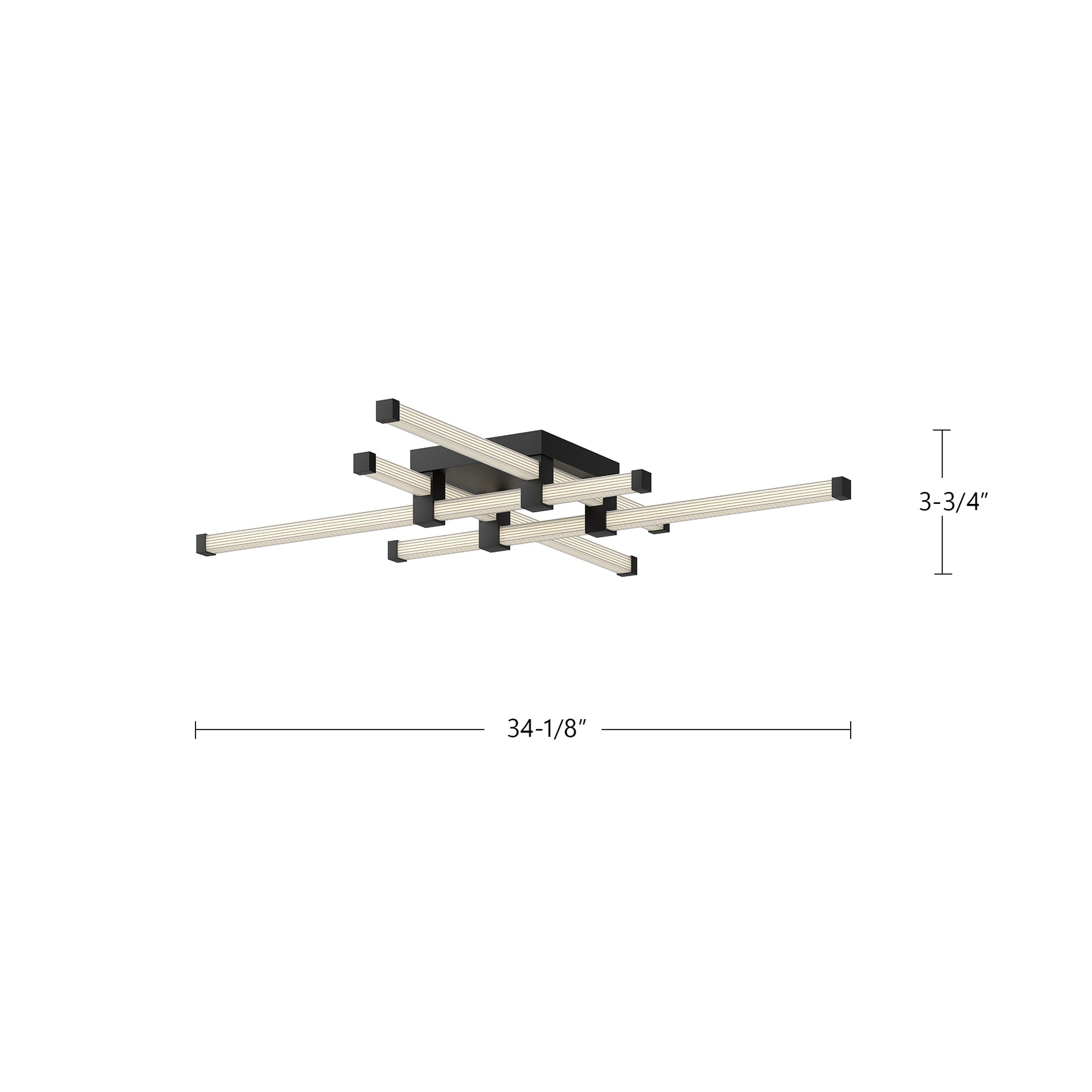 Blade 34-in Aluminum Flush Mount