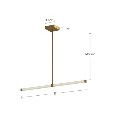 Blade 32-in Aluminum Linear Pendant