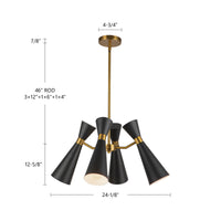 Blake 24-in Steel Chandelier