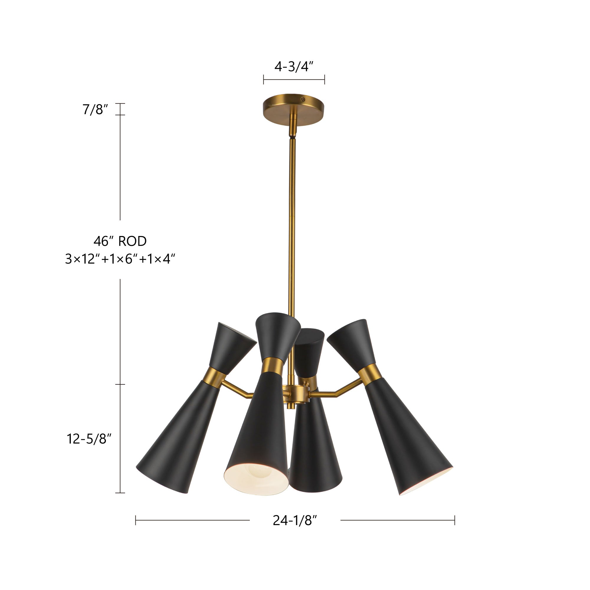 Blake 24-in Steel Chandelier