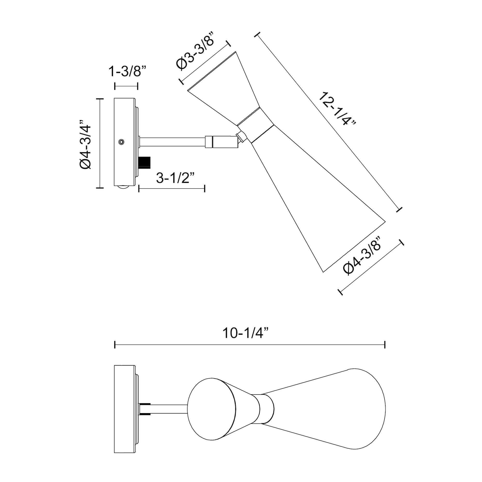 Blake 4-in Steel Vanity Light