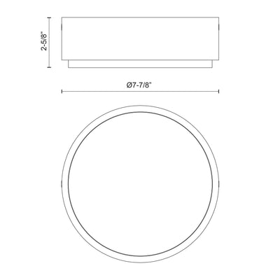 Blanco 8-in Steel Flush Mount
