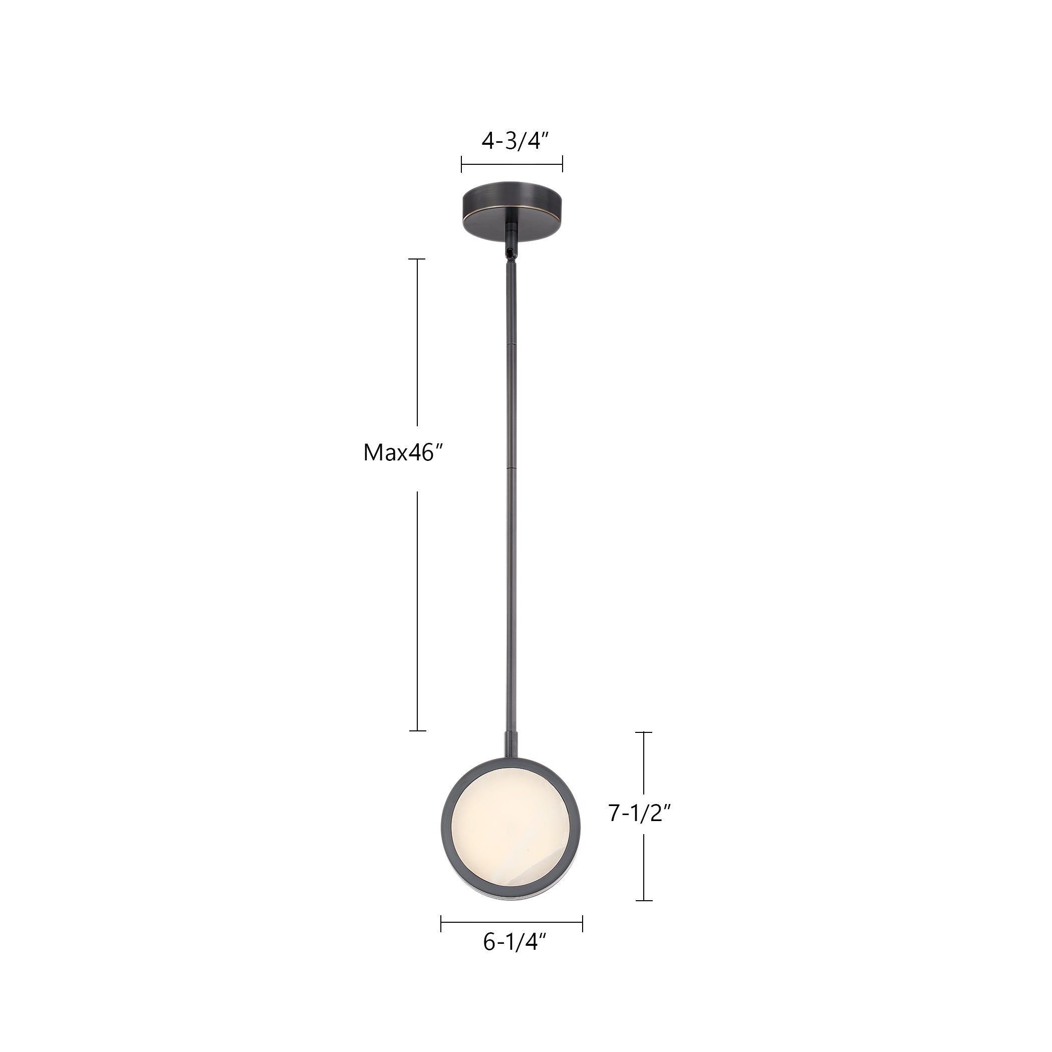 Blanco 6-in Steel Pendant