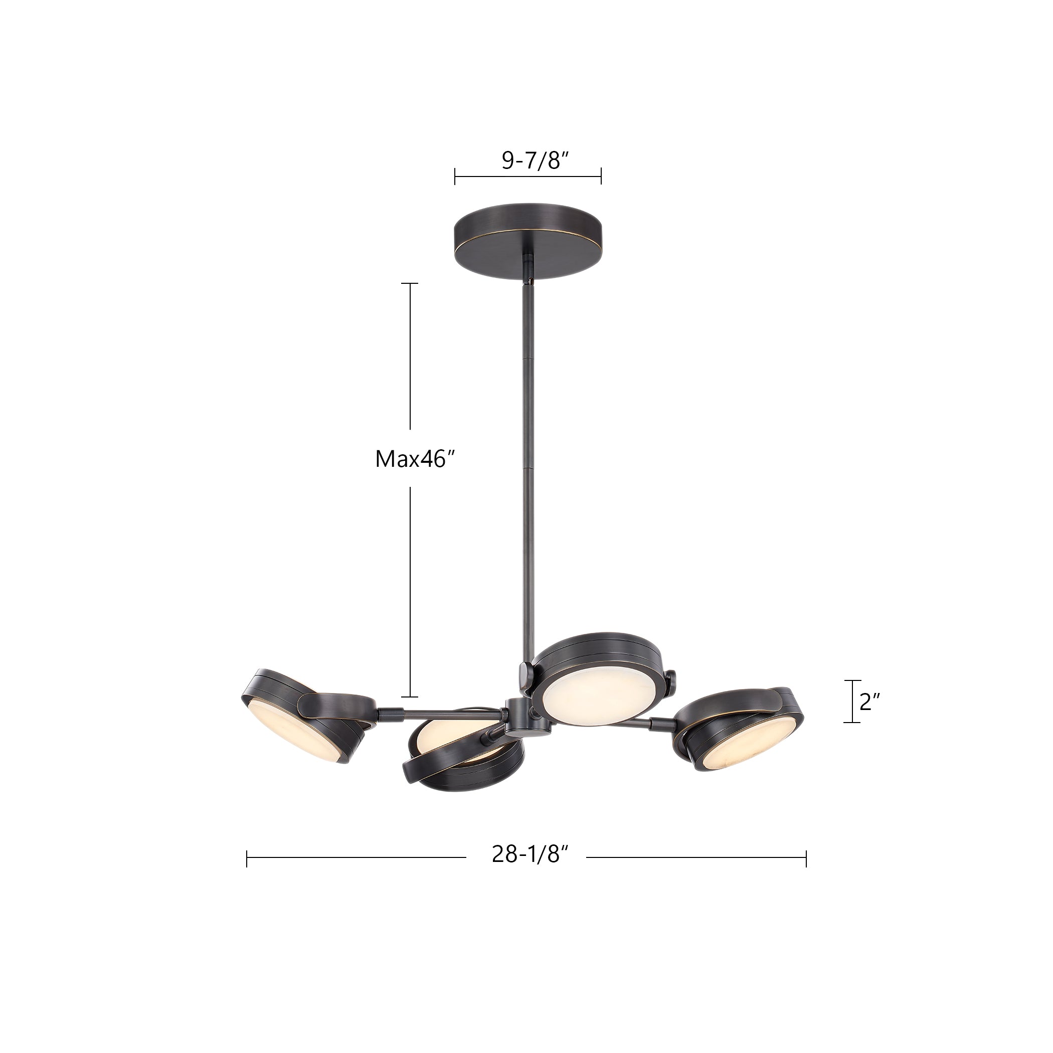 Blanco 28-in Steel Pendant