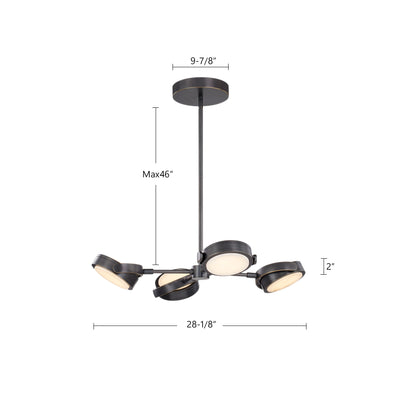 Blanco 28-in Steel Pendant