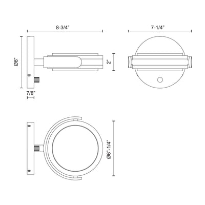 Blanco 6-in Steel Vanity Light
