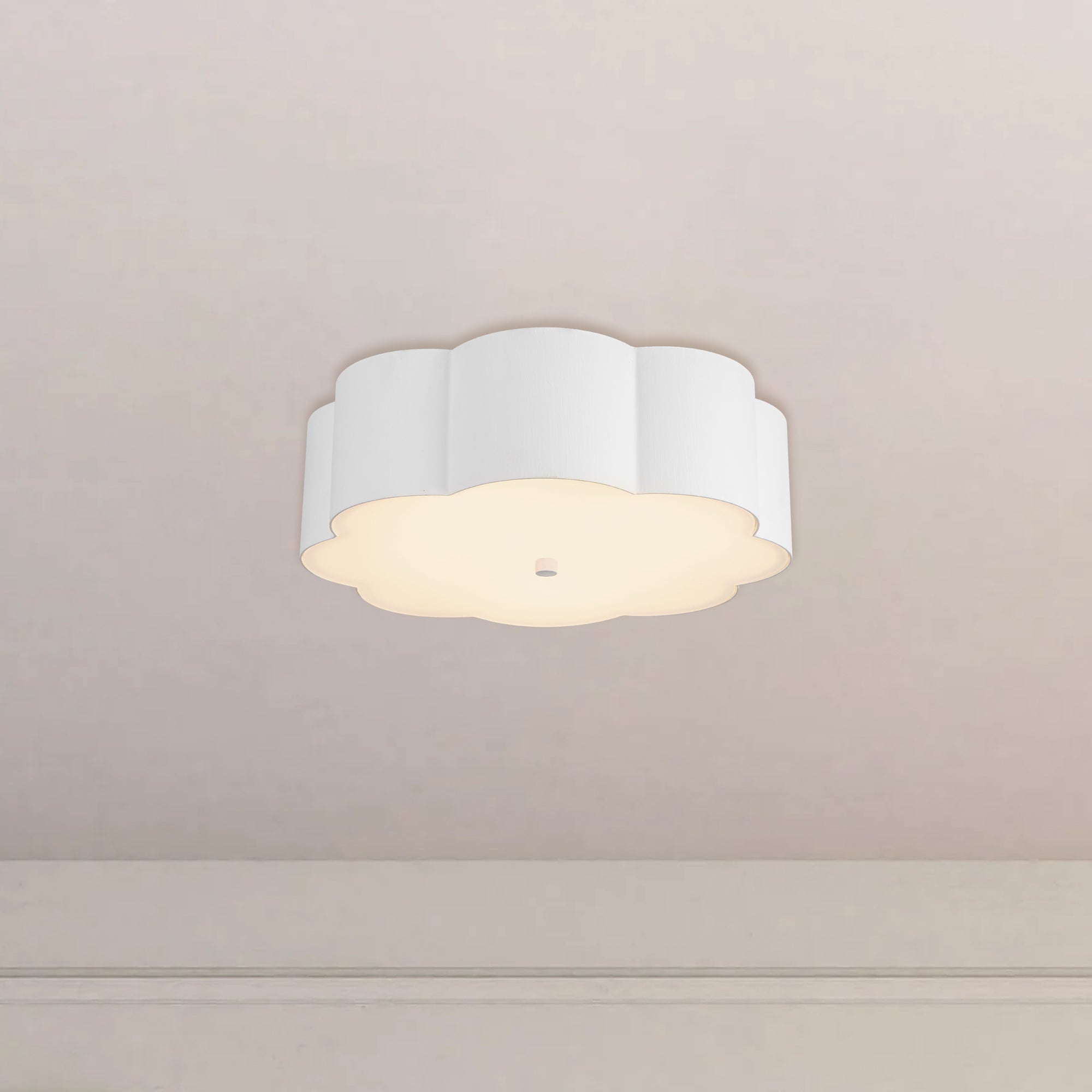 Blossom 14-in Steel Flush Mount