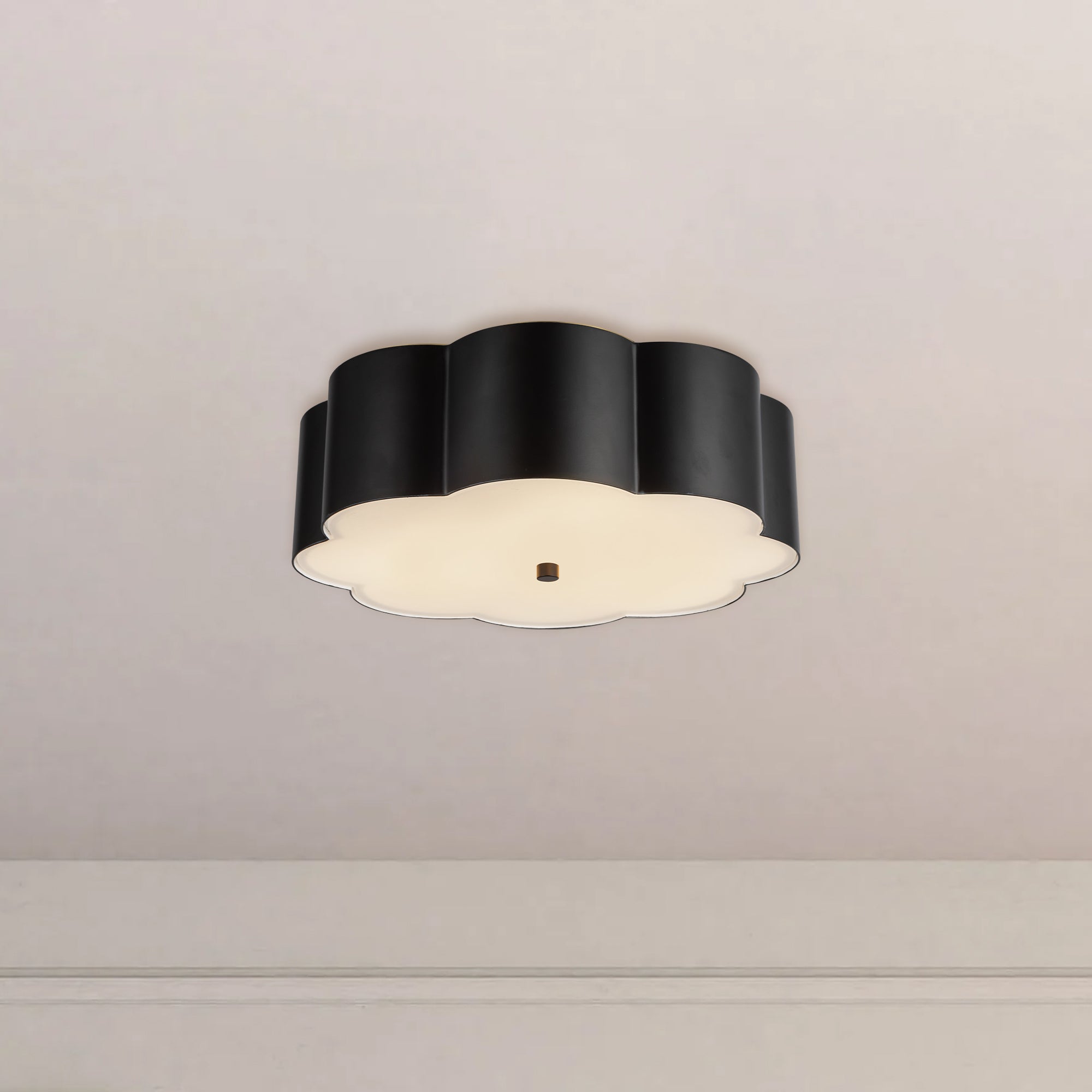 Blossom 14-in Steel Flush Mount