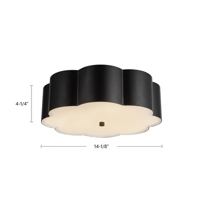 Blossom 14-in Steel Flush Mount