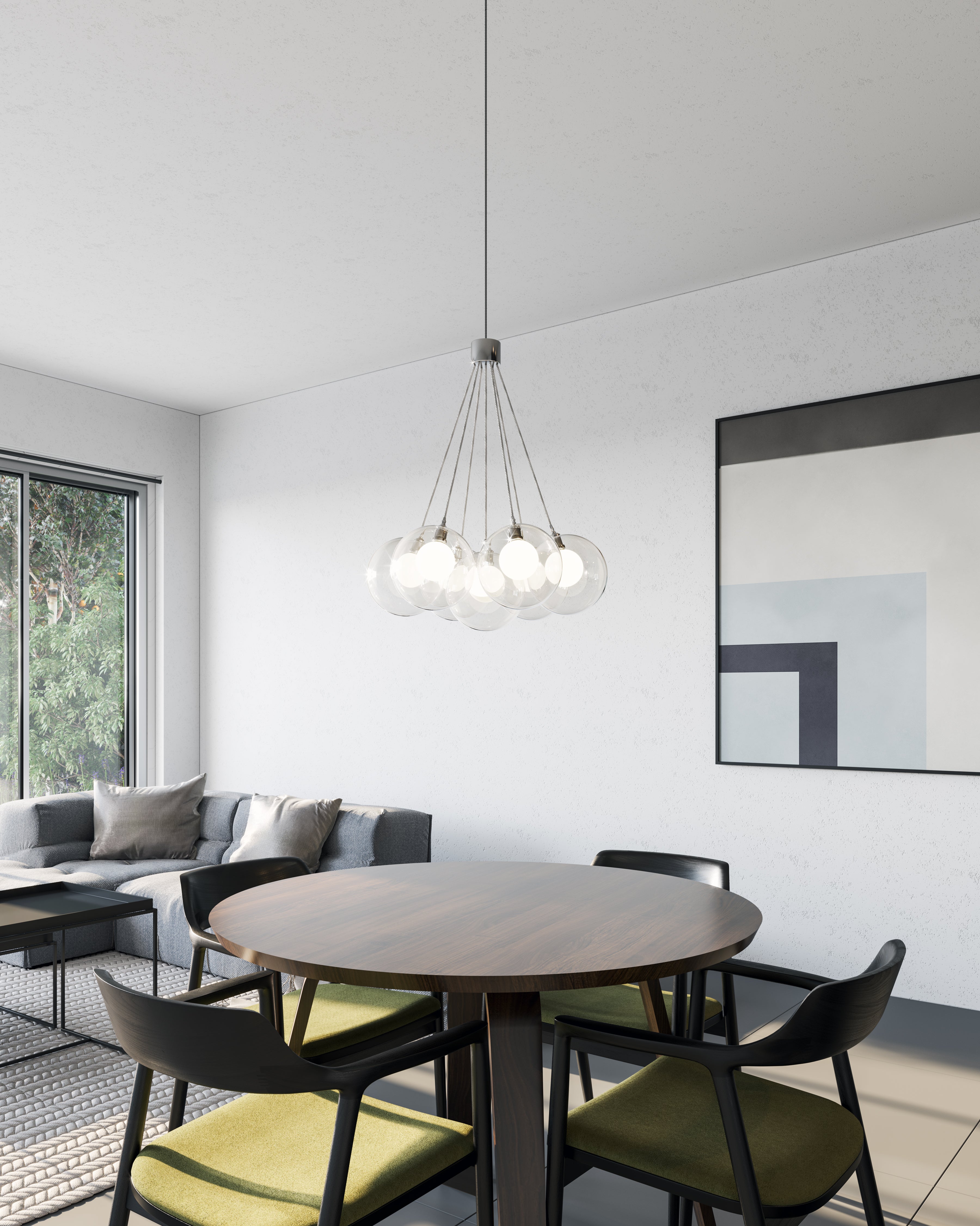 Bolla 17-in Steel Chandelier