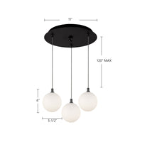 Bolla 12-in Steel Multi Pendant