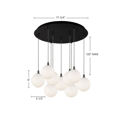 Bolla 20-in Steel Multi Pendant